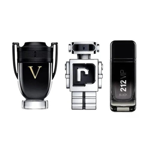 Pague 1 y lleva 3 Kit 3 Perfumes Invictus Victory, Phantom y 212 Vip Black 100ml